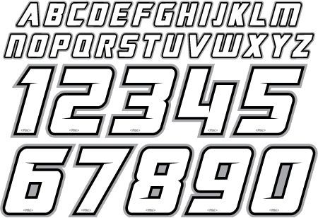 Detail Font Untuk Nomor Balap Nomer 2