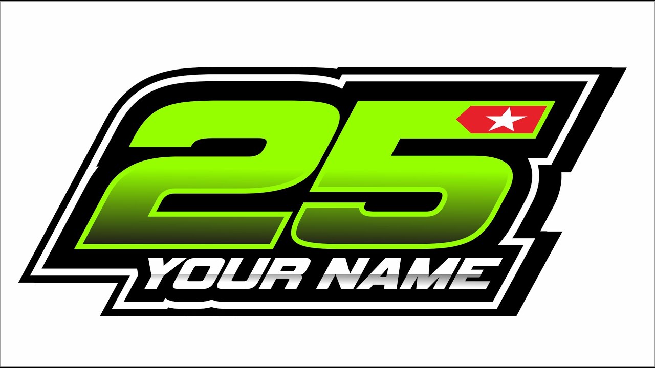 Detail Font Untuk Nomor Balap Nomer 28