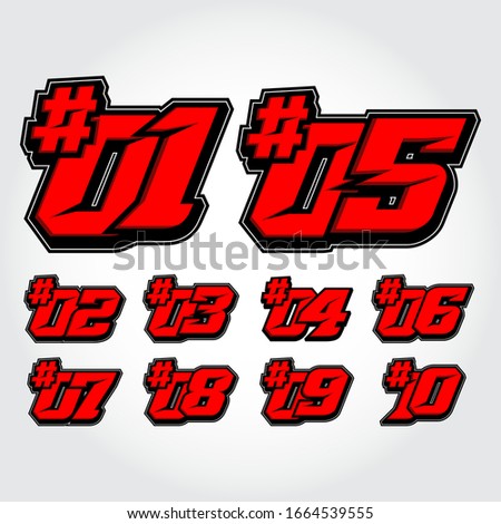 Detail Font Untuk Nomor Balap Nomer 33