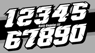 Detail Font Untuk Nomor Balap Nomer 9