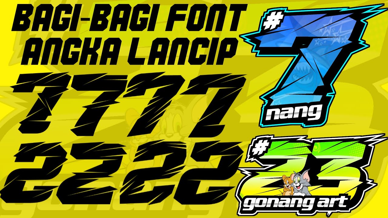 Detail Font Untuk Nomor Balap Nomer 10