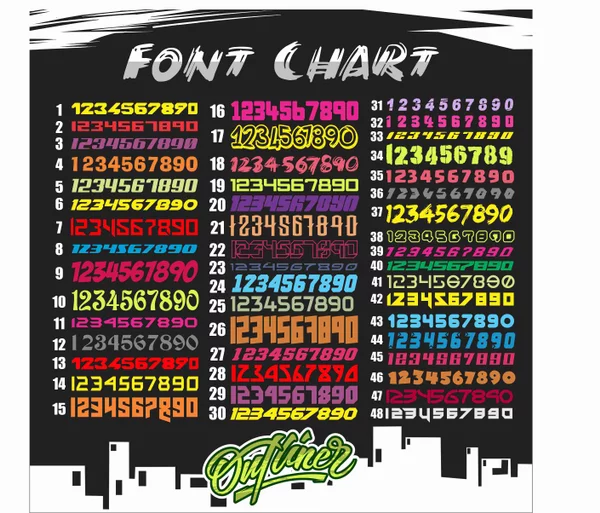 Detail Font Untuk Nomor Start Nomer 32