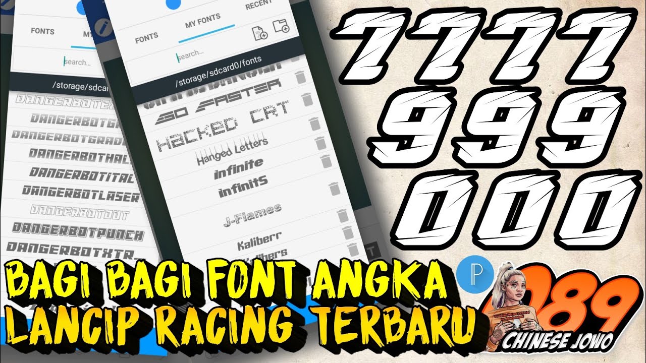 Detail Font Untuk Nomor Start Nomer 42