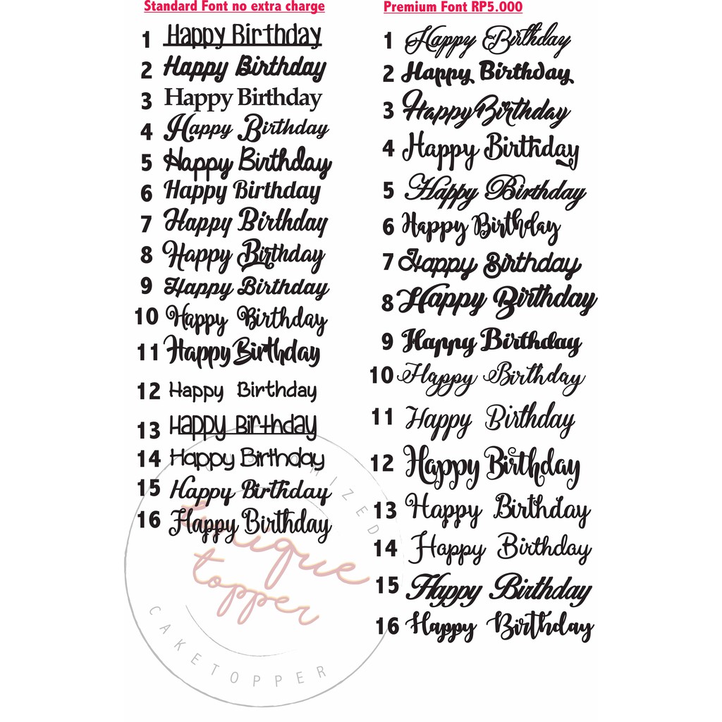 Detail Font Untuk Ulang Tahun Nomer 24