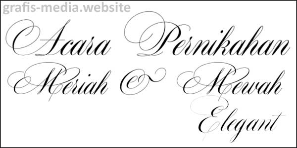 Detail Font Untuk Undangan Perkawinan Nomer 15