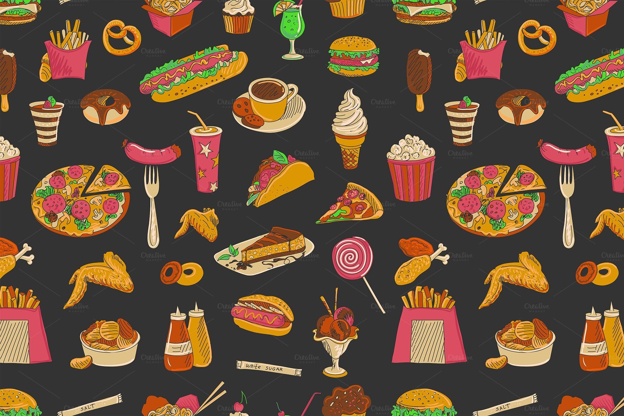 Detail Food Cartoon Wallpaper Nomer 24