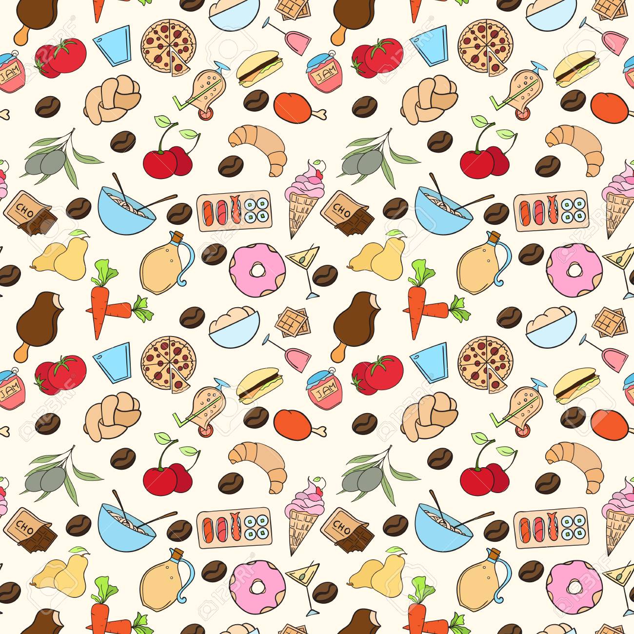 Detail Food Pattern Wallpaper Nomer 5