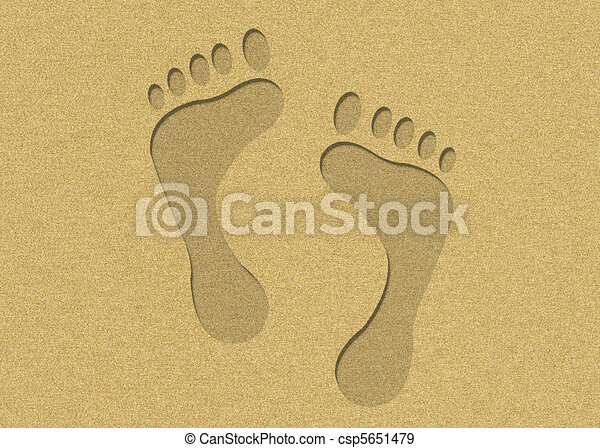 Detail Footprints In Sand Clipart Nomer 23