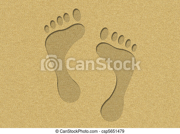 Detail Footprints In The Sand Clipart Nomer 21