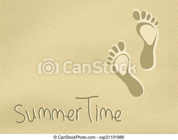 Detail Footprints In The Sand Clipart Nomer 38