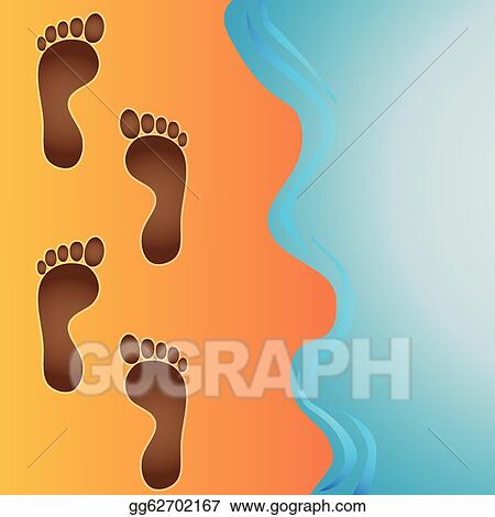 Detail Footprints In The Sand Clipart Nomer 5