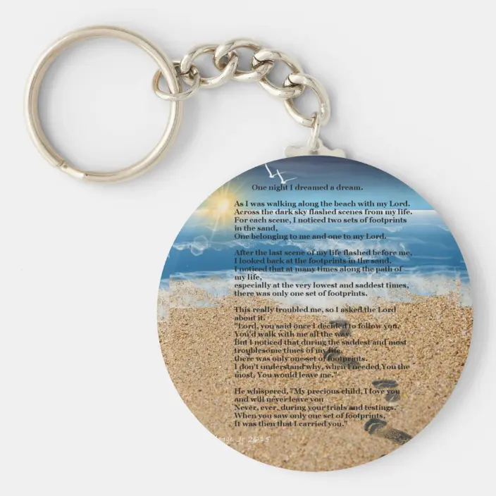 Detail Footprints In The Sand Keychain Nomer 2