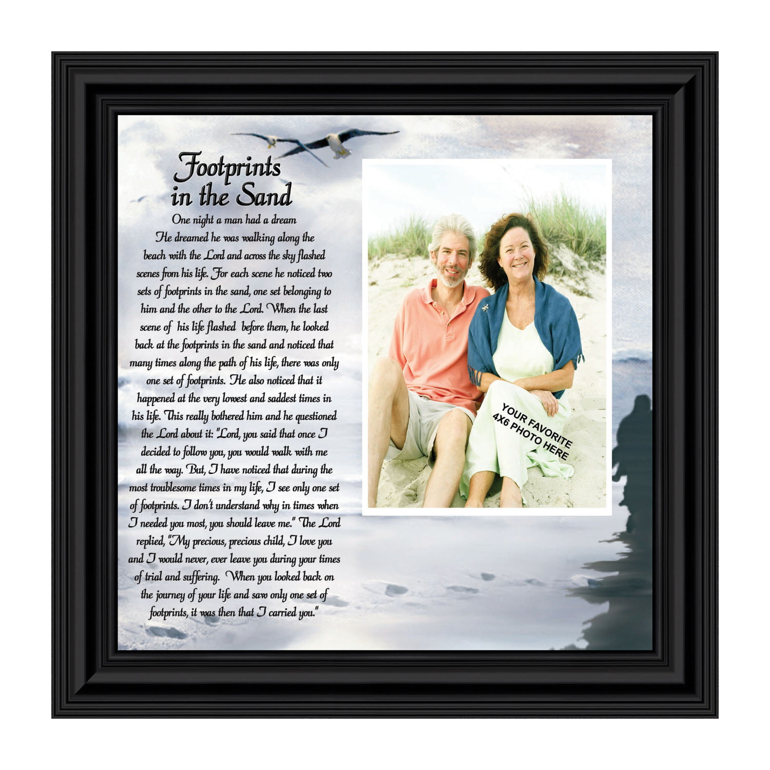 Footprints In The Sand Photo Frame - KibrisPDR