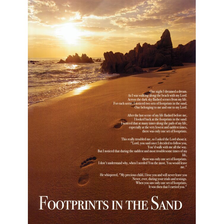 Detail Footprints In The Sand Photo Frame Nomer 9