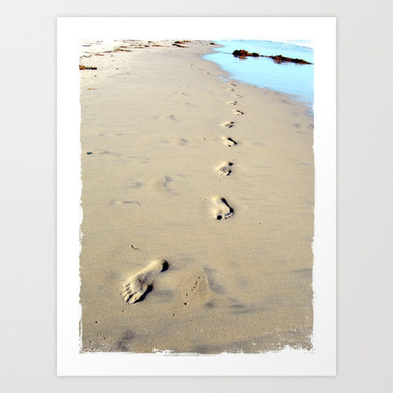 Detail Footprints In The Sand Shower Curtain Nomer 24