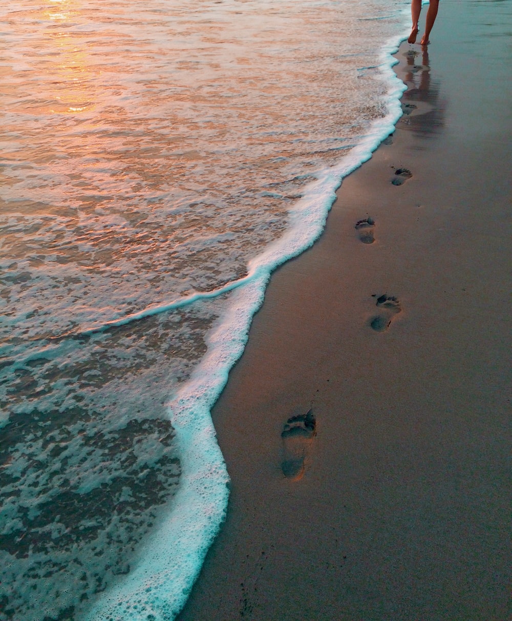 Detail Footprints In The Sand Wallpaper Nomer 17