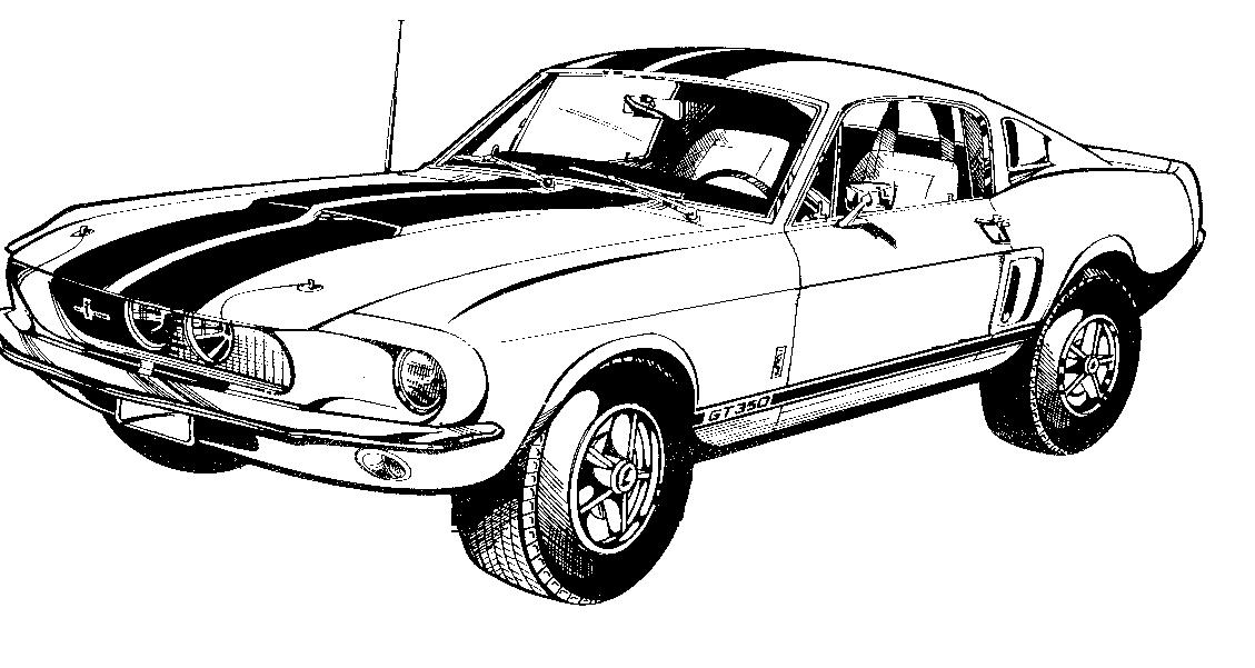 Detail Ford Mustang Clipart Black And White Nomer 13