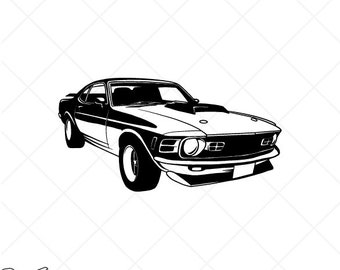 Detail Ford Mustang Clipart Black And White Nomer 15