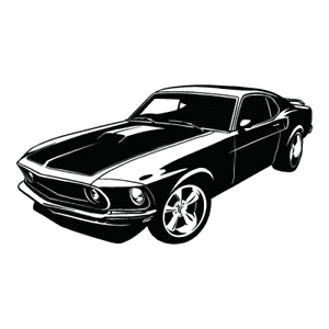 Detail Ford Mustang Clipart Black And White Nomer 17
