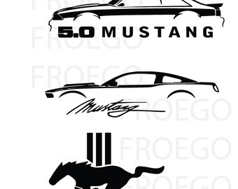 Detail Ford Mustang Clipart Black And White Nomer 18