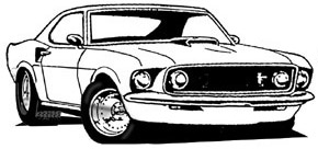 Detail Ford Mustang Clipart Black And White Nomer 21