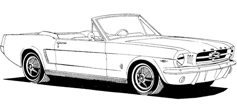 Detail Ford Mustang Clipart Black And White Nomer 27