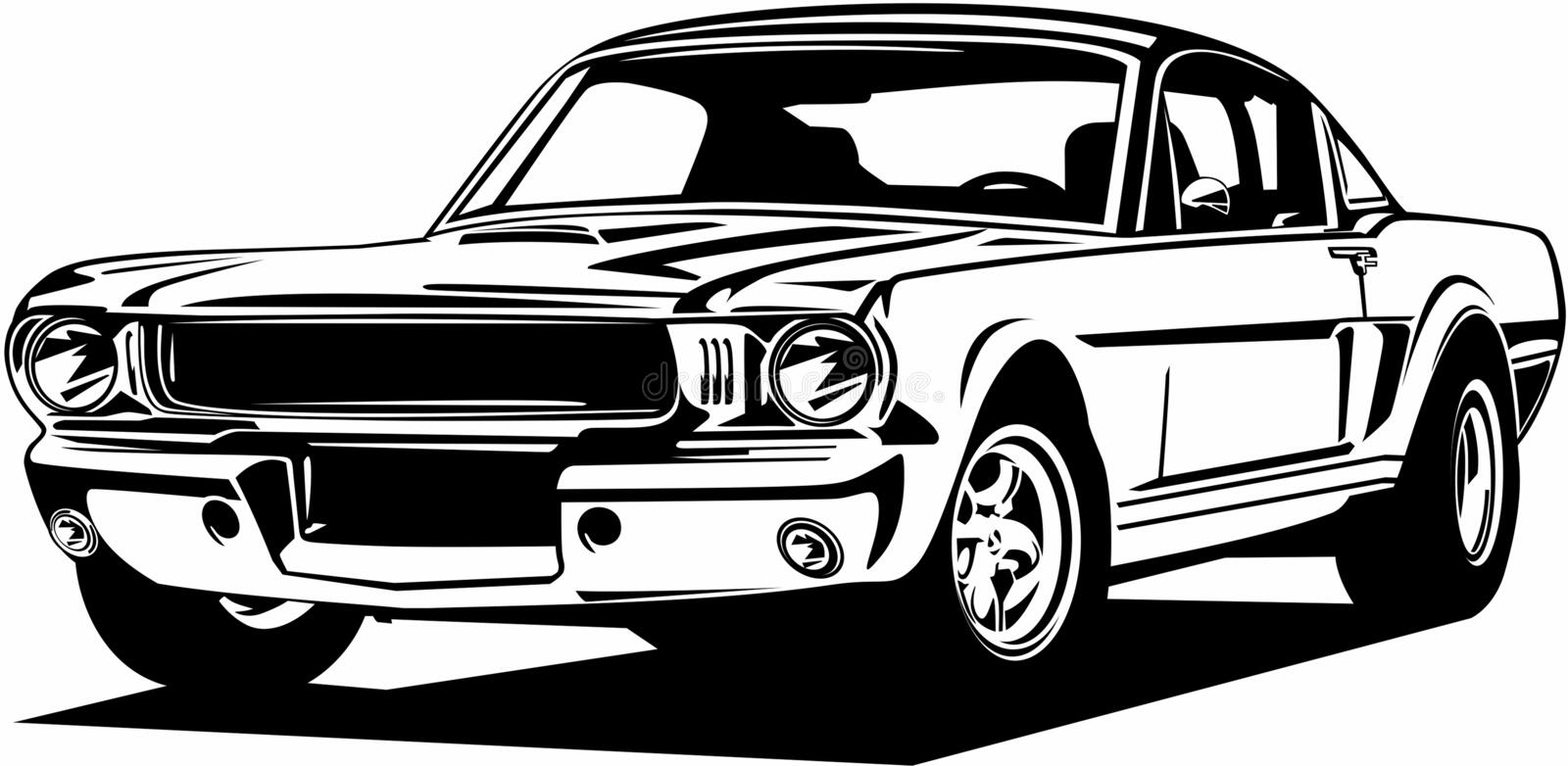 Detail Ford Mustang Clipart Black And White Nomer 31