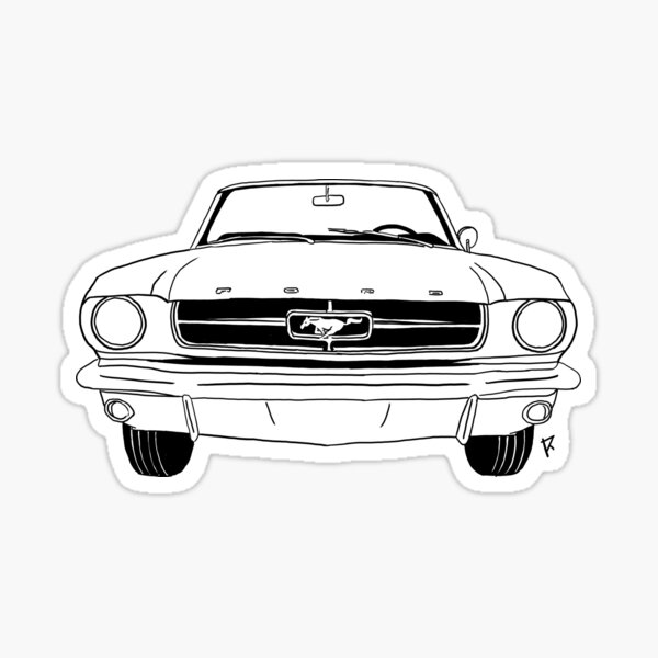 Detail Ford Mustang Clipart Black And White Nomer 36