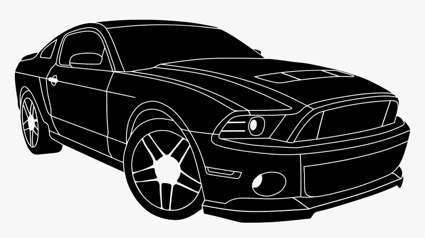 Detail Ford Mustang Clipart Black And White Nomer 4