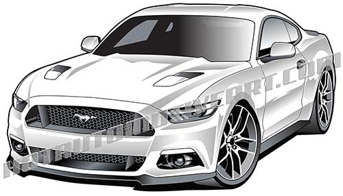 Detail Ford Mustang Clipart Black And White Nomer 44