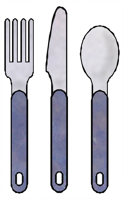 Detail Fork And Knife Clipart Nomer 19