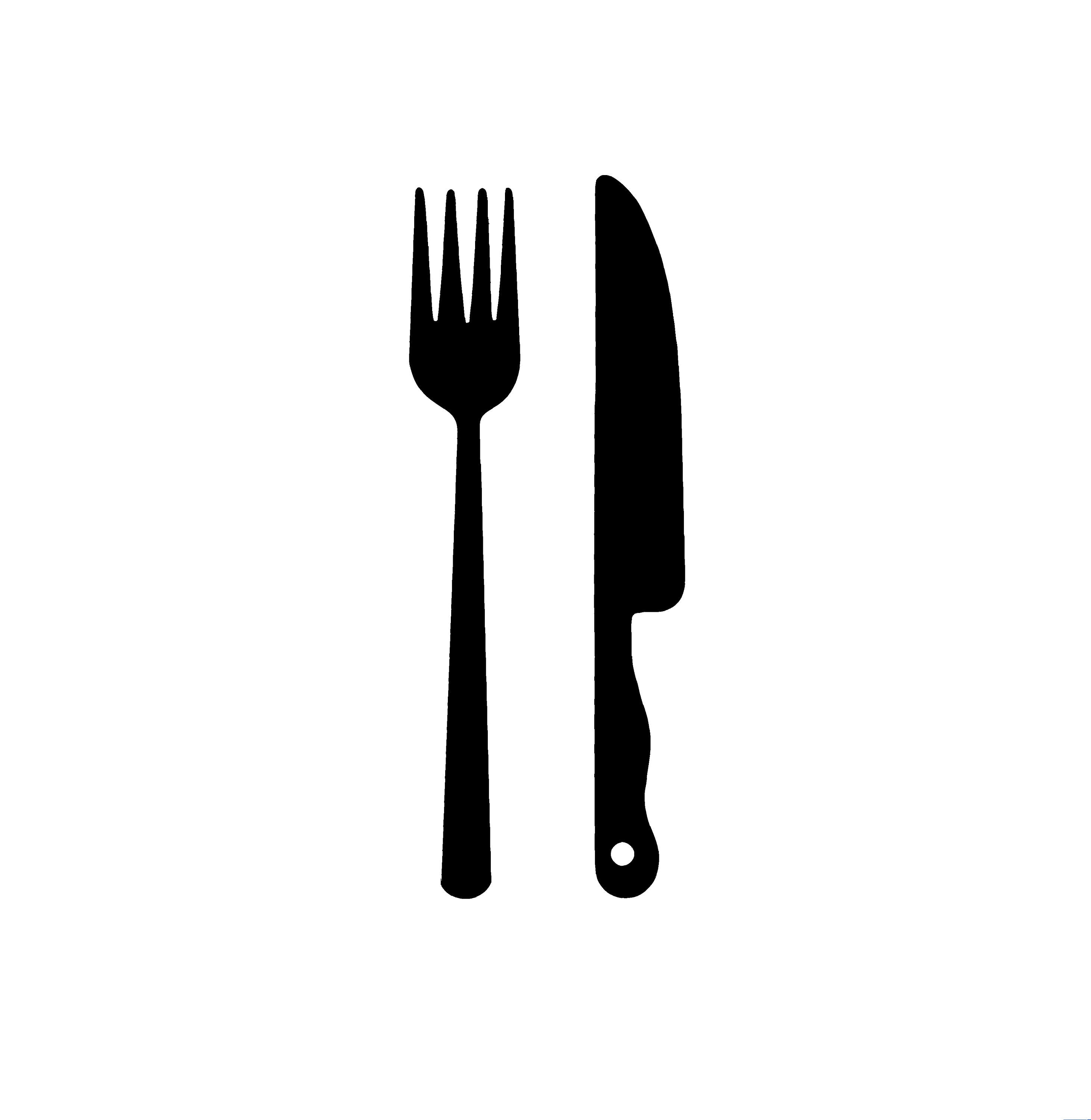 Detail Fork And Knife Clipart Nomer 6
