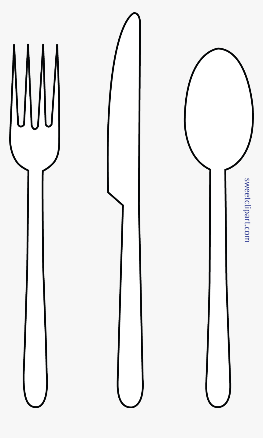 Detail Fork And Knife Clipart Black And White Nomer 20
