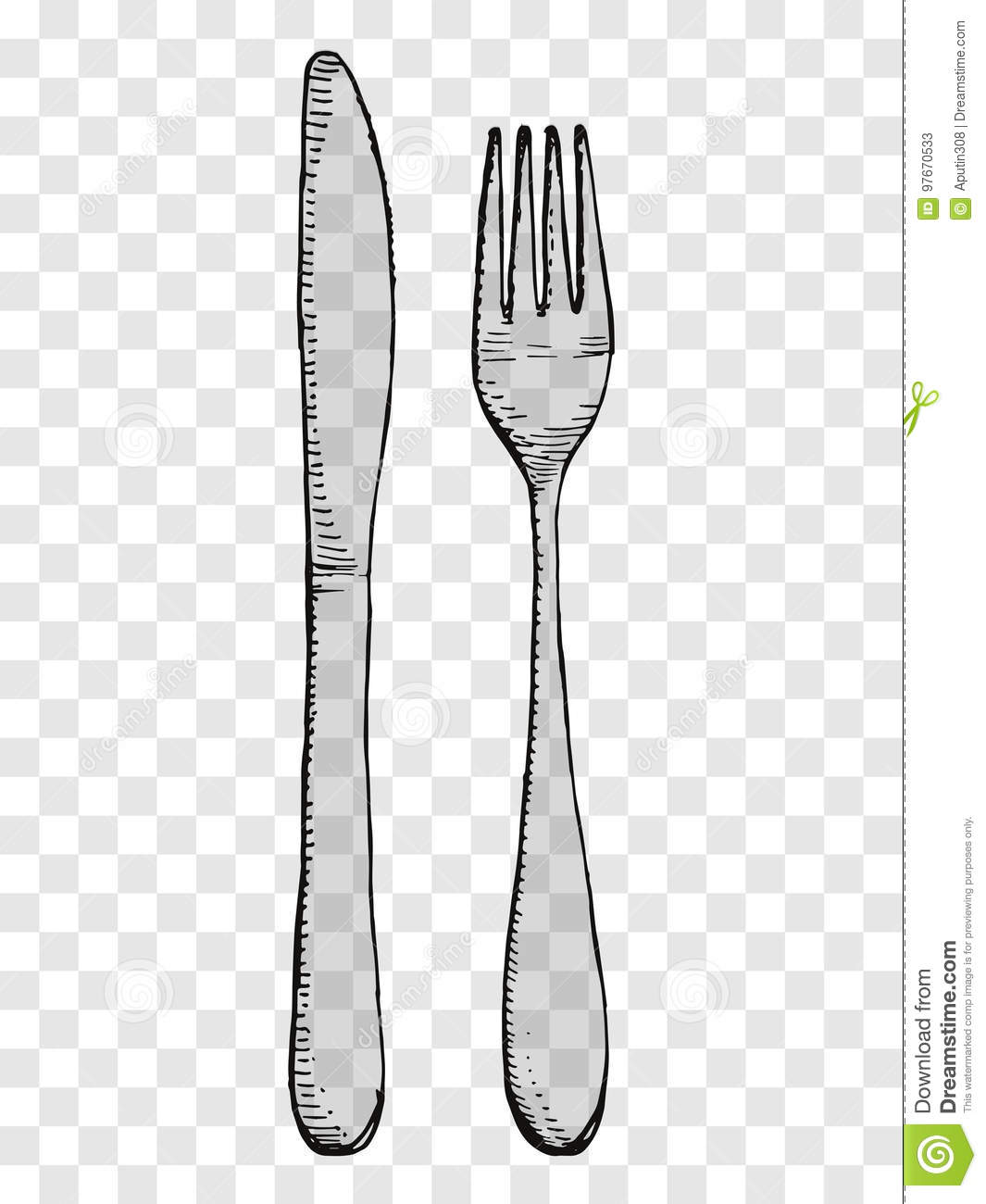 Detail Fork And Knife Transparent Background Nomer 42