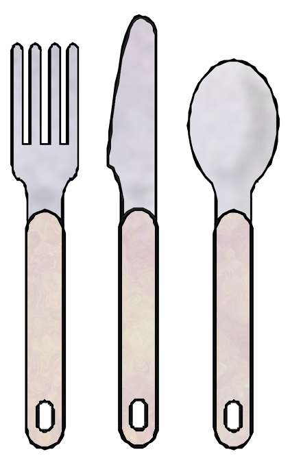 Detail Fork Knife Spoon Clipart Nomer 24