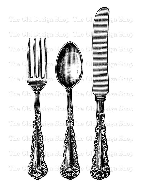 Detail Fork Spoon Knife Clipart Nomer 17