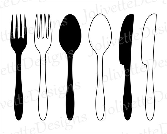 Detail Fork Spoon Knife Clipart Nomer 33