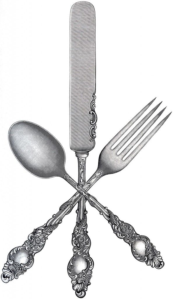 Detail Fork Spoon Knife Clipart Nomer 34