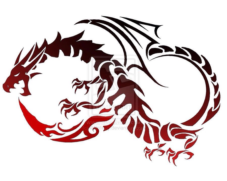 Ouroboros Infinity Dragon Tattoo - KibrisPDR