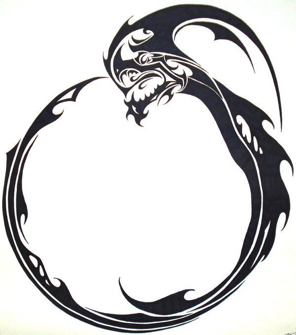 Detail Ouroboros Infinity Dragon Tattoo Nomer 20