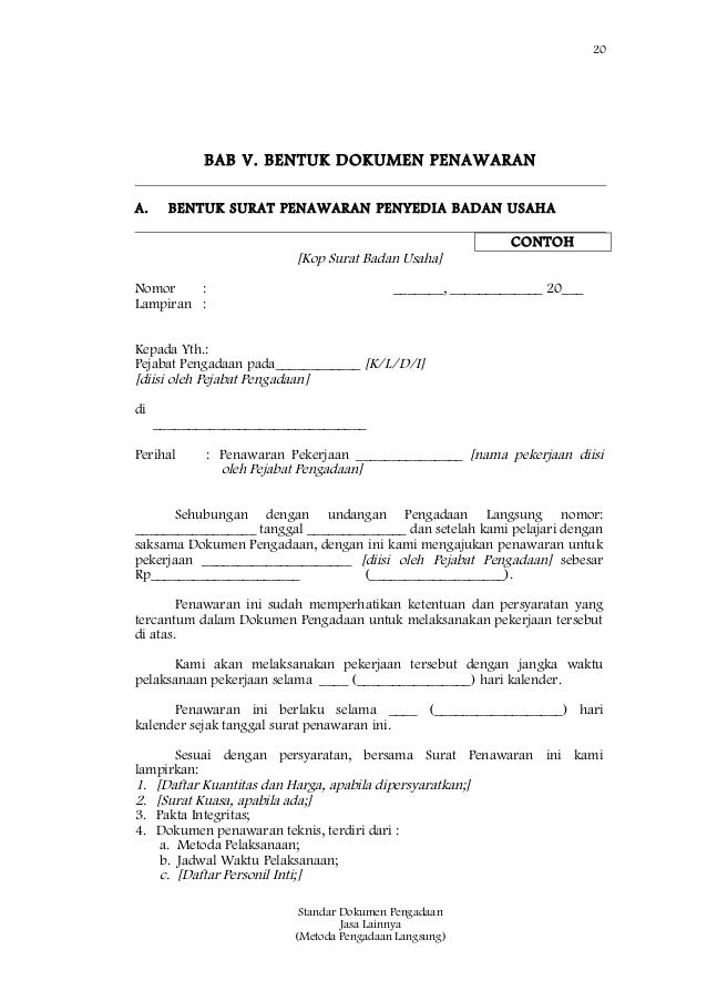 Detail Form Surat Penunjukan Nomer 22