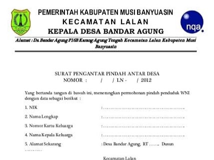 Detail Form Surat Pindah Antar Kecamatan Nomer 8