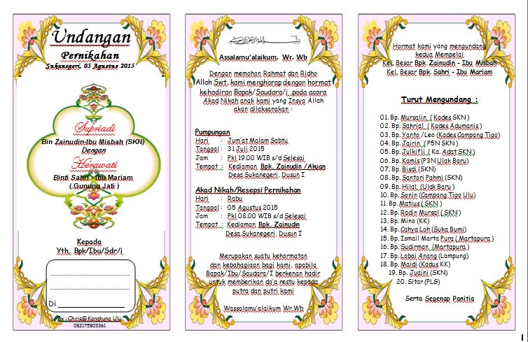 Detail Form Undangan Pernikahan Nomer 12