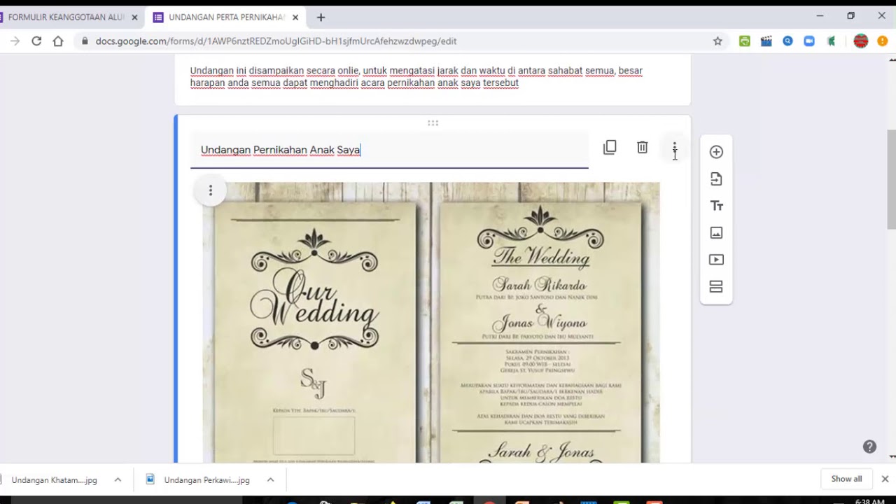 Detail Form Undangan Pernikahan Nomer 38