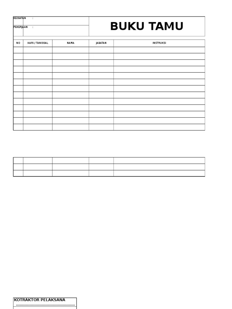 Detail Format Buku Tamu Excel Nomer 12