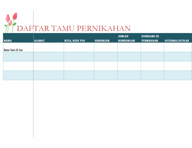 Detail Format Buku Tamu Excel Nomer 16