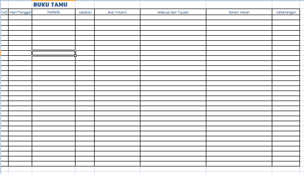 Detail Format Buku Tamu Excel Nomer 18