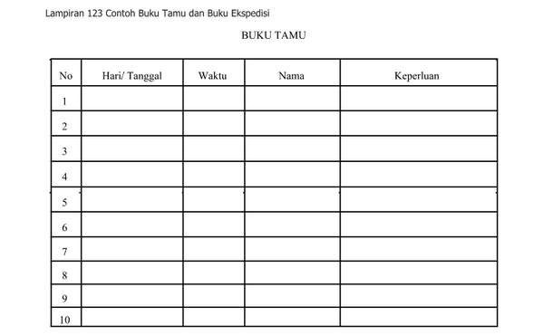 Detail Format Buku Tamu Excel Nomer 21
