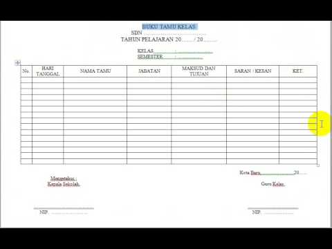 Detail Format Buku Tamu Excel Nomer 4