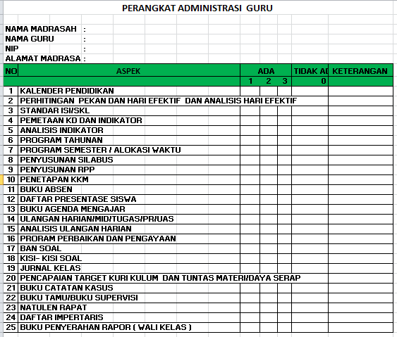 Detail Format Buku Tamu Excel Nomer 52